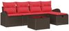 vidaXL Gartensofa-set mit Kissen mit Speicher 6 pcs Braun Poly-Rattan 3360405 Bild 2