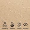 BURI Sonnensegel Dreieckig 510 x 524 x 509 cm Grau / Beige / Creme | UV-Schutz 50+ & Wasserabweisend | Robustes Polyester mit Spannseilen | Ideal für Garten, Balkon, Terrasse & Camping Bild 5