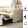 Schlafsofa, 90x200cm/180x200cm, Ausziehbett mit Bettfunktion, inkl. Lattenrost, Einzelbett, Doppelbett, Jugendbett, Samt Bild 4