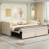Schlafsofa, 90x200cm/180x200cm, Ausziehbett mit Bettfunktion, inkl. Lattenrost, Einzelbett, Doppelbett, Jugendbett, Samt Bild 3