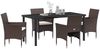 vidaXL Garten Essgruppe mit Kissen 5 pcs Braun Poly-Rattan 3379747 Bild 3