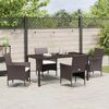 vidaXL Garten Essgruppe mit Kissen 5 pcs Braun Poly-Rattan 3379747 Bild 4