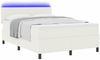 vidaXL LED Boxspringbett Creme und Weiß 140 x 190 cm Cordstoff 3337601 Bild 3