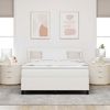 vidaXL LED Boxspringbett Creme und Weiß 140 x 190 cm Cordstoff 3337601 Bild 4