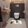 OnlyWow WC-Vorleger Japandi - Abstrakt - Grün, Höhe 10 mm, Polyester, Rechteckig, WC Teppich, Toilettenvorleger, Toilettenteppich, Badematte 60x40 cm Bild 4