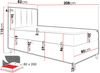 Boxspringbett Chapeni 'Junior 1' gelb 80x200 cm Rechts Bild 5