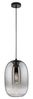 LED Hängelampe einflammig Lampenschirm Rauchglas Schwarz, Ø 20cm Bild 4