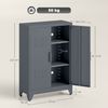 HOMCOM Aktenschrank Verstellbarer Einlegeboden (Büroschrank, 1-St, Aufbewahrungsschrank) für Wohnzimmer, Büro, Grau Bild 3