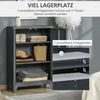 HOMCOM Aktenschrank Verstellbarer Einlegeboden (Büroschrank, 1-St, Aufbewahrungsschrank) für Wohnzimmer, Büro, Grau Bild 4