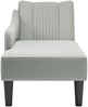 vidaXL Chaiselongue mit Rechter Armlehne Hellgrau Samt 4009792 Bild 4