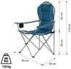 NILS NC3080 Campingstuhl – Klappbarer Outdoor-Stuhl Angelstuhl mit Tragetasche Türkis Bild 2