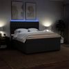 vidaXL Boxspringbett mit Matratze Schwarz 200x200 cm Stoff 3292904 Bild 5