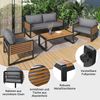 Gegtuon Gartenmöbel Sitzgruppe 4-teilig für 4 Personen Grau Bild 4