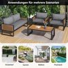 Gegtuon Gartenmöbel Sitzgruppe 4-teilig für 4 Personen Grau Bild 3