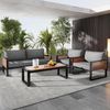Gegtuon Gartenmöbel Sitzgruppe 4-teilig für 4 Personen Grau Bild 2