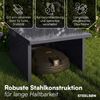 STEELSØN 'Drakon' Mähroboter Garage, Metall, anthrazit, wetterfest, 53/42x77x90 cm, Mähroboterhaus mit aufklappbarem Pultdach Bild 5