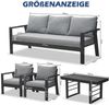 Gartenmöbel Set Aluminium 4-TLG. 3-Sitzer Sofa 2 Einzelsessel Essgruppe 7 Bild 3