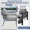 Gartenmöbel Set Aluminium 4-TLG. 3-Sitzer Sofa 2 Einzelsessel Essgruppe 7 Bild 4