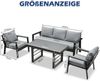 Gartenmöbel Set Aluminium 4-TLG. 3-Sitzer Sofa 2 Einzelsessel Essgruppe 7 Bild 2