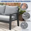 Gartenmöbel Set Aluminium 4-TLG. 3-Sitzer Sofa 2 Einzelsessel Essgruppe 7 Bild 5