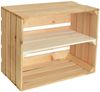 CHICCIE Holzkiste Noa Natur - 1x langes Regal Weiß Obstkiste Bild 5