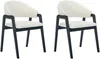 Vente-unique - SOLUNA Stuhl Stoff Weiß - B 53,5 cm x H 82 cm x L 56 cm Bild 2