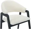 Vente-unique - SOLUNA Stuhl Stoff Weiß - B 53,5 cm x H 82 cm x L 56 cm Bild 5