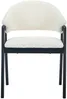 Vente-unique - SOLUNA Stuhl Stoff Weiß - B 53,5 cm x H 82 cm x L 56 cm Bild 3