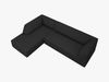 Micadoni 4-Sitzer Modular Sofa Ruby Links Strukturierter Stoff Ottawa Schwarz Bild 4