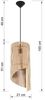 Pendelleuchte, Holz, Lamellen, offener Schirm, H 100 cm Bild 5