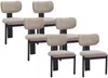 Vente-unique - WILANA Stuhl Stoff Schokoladenbraun - B 60 cm x H 85 cm x L 56 cm Bild 2