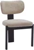 Vente-unique - WILANA Stuhl Stoff Schokoladenbraun - B 60 cm x H 85 cm x L 56 cm Bild 4