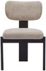 Vente-unique - WILANA Stuhl Stoff Schokoladenbraun - B 60 cm x H 85 cm x L 56 cm Bild 3