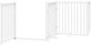 vidaXL 4-tlg. Hundetor mit Tür Faltbar Weiß 320 cm Massivholz Tanne 352283 Bild 4