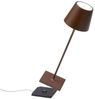 Zafferano Poldina Pro Dimmbare LED-Tischlampe aus Aluminium braun Bild 5