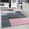 SIMPEX24 Teppich Kariert Design, Läufer, Höhe: 11 mm, Kurzflor Teppich Wohnzimmer Kariert Design Rosa Teppich im Modern Stil Bild 5