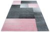 SIMPEX24 Teppich Kariert Design, Läufer, Höhe: 11 mm, Kurzflor Teppich Wohnzimmer Kariert Design Rosa Teppich im Modern Stil Bild 4