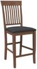 vidaXL Barhocker mit Kissen 2 Stk. Braun Massivholz Gummibaum 4102569 Bild 4