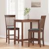 vidaXL Barhocker mit Kissen 2 Stk. Braun Massivholz Gummibaum 4102569 Bild 3