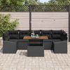 vidaXL Garten Essgruppe mit Kissen 8 pcs Schwarz und Braun 3349806 Bild 3