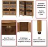 Apothekerkommode HWC-O79, Schrank Highboard Staufächer, Vintage Shabby-Look 94x80x35cm, blau Bild 2