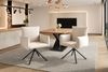 Esszimmerstuhl 4er-Set H 88 x T 60 x B 60 cm, Samtbezug Beige, 360° drehbar mit Metallbeinen Bild 5