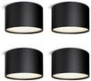 SSC-LUXon LED Aufbaustrahler PIATO LED Deckenspot schwarz rund flach 6W warmweiß 230V, Warmweiß Bild 4