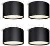 SSC-LUXon LED Aufbaustrahler PIATO LED Deckenspot schwarz rund flach 6W warmweiß 230V, Warmweiß Bild 5