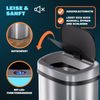 MONZANA® Sensor Mülleimer 58 L Wasserdicht Automatik Eckig Küche Abfalleimer Müllbehälter Edelstahl Bild 5