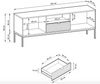 Selsey „Vellore“ TV-Lowboard mit Schublade und schwarzem Gestell, Grün, 154 cm Bild 5