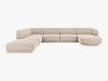 Micadoni 'Miley' 6-Sitzer-Sofa, Panorama-Ecke, links, Beinfarbe Black Plastic, Beige, Chenille Bild 2