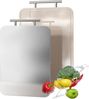 FELIXLEO Käsebrett Titan Schneidebrett Doppelseitig Edelstahl Weizenstroh Groß, (1-St) Bild 5