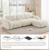 Modulares Sofa aus Chenille, L-Form mit Hocker, 281 x 171 x 76 cm, hellbeige Bild 5