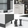 Küchenzeile R-Line Weiß Hochglanz/Anthrazit 240 cm ohne Arbeitsplatte Vicco Bild 5